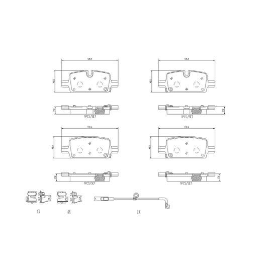 Brembo Oe P10098N BRE Ceramic Pads