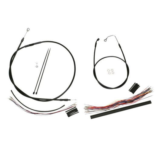 Magnum 486362 Black Vinyl XR Handlebar Installation Kit with Black Fittings for 15-17in. Ape