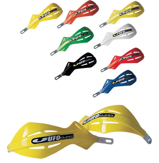 Ufo Plastics PM01633-041 Handguards with Aluminum Inserts for 1 1/8in. Handlebars - White