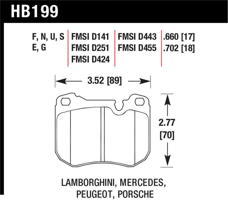Load image into Gallery viewer, Hawk Performance HB199U.702 HAWK DTC-70 Brake Pad Sets
