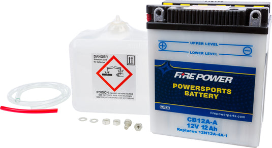 Fire Power CB12A-A Conventional 12V Heavy Duty Battery With Acid Pack