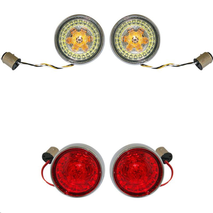 Custom Dynamics PB-BCM-BB-C Probeam Bullet Bezel Turn Signal Conversion Kit - Chrome