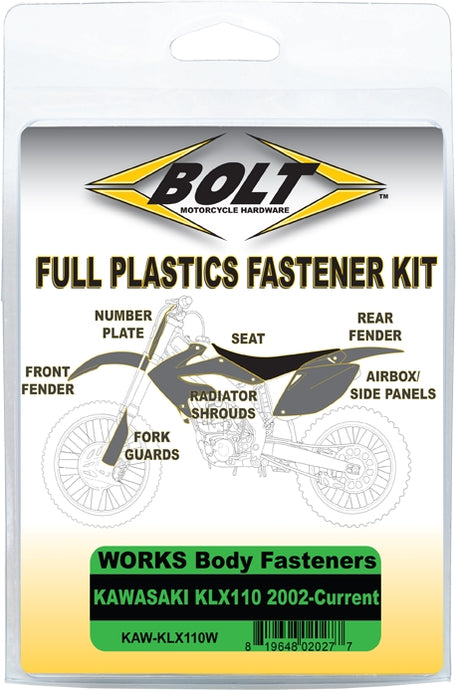 Bolt Mc Hardware KAW-KLX110W Full Plastic Fastener Kit