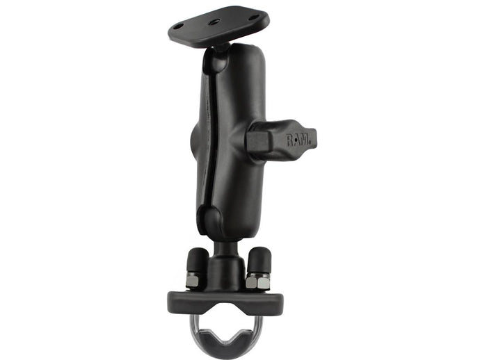 Ram Mounts RAM-B-149 RAM Handlebar Rail Mount with Stainless Steel U-Bolt Base - Black