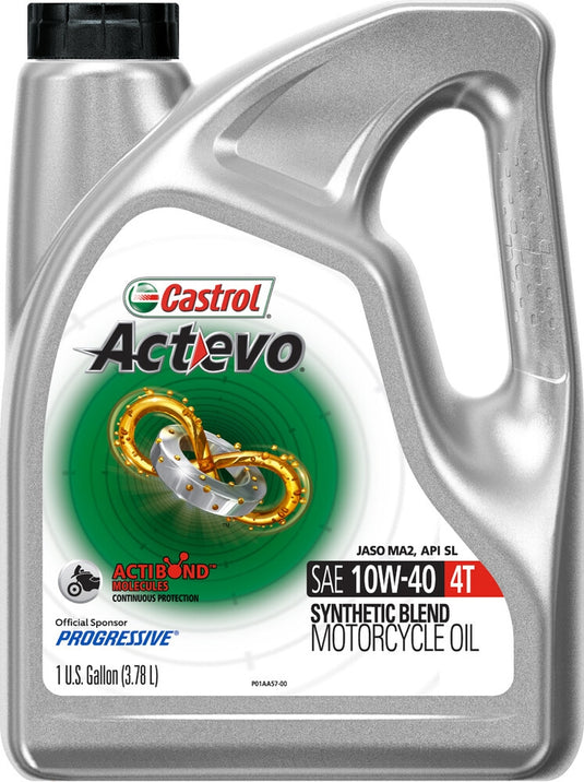 Castrol 15D7D4 Actevo X-Tra 4T Synthetic Blend - 10W40 - 1gal.