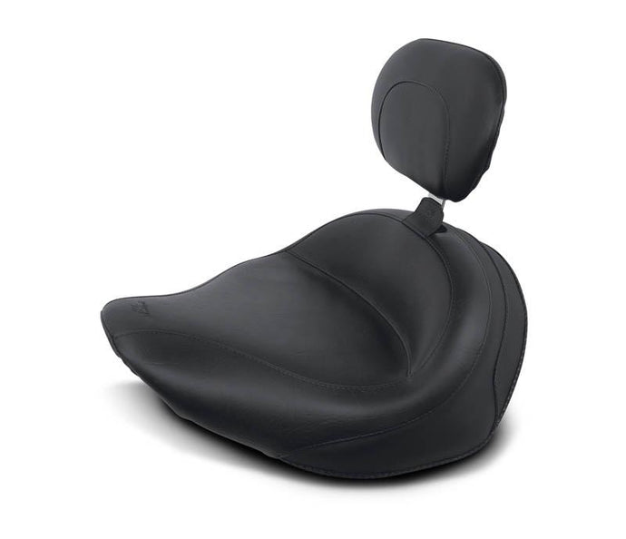 Mustang 79454 Wide Touring Solo Seat with Driver Backrest - Vintage