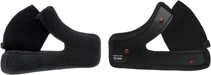 Bell Helmets Cloth Cheek Pads for Moto-3 Helmets - Black - 25mm