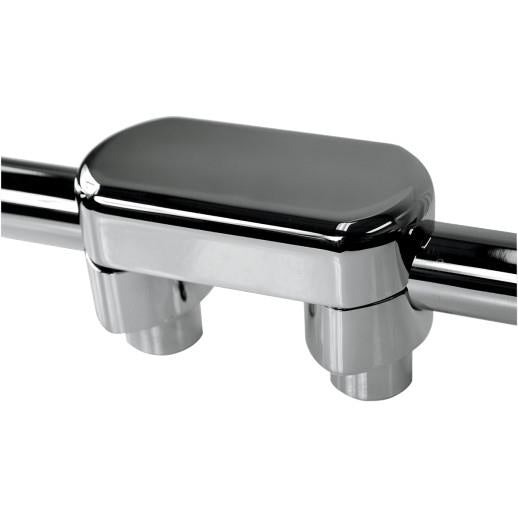 La Choppers LA-7442-01 Solid Handlebar Riser/Top Clamp Kits - 1-1/2in. Tall - Chrome