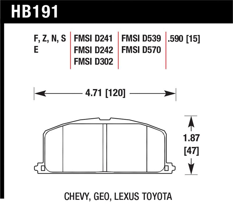 Load image into Gallery viewer, Hawk Performance HB191N.590 HAWK HP+ Brake Pad Sets
