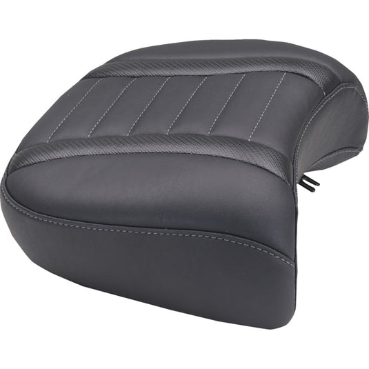 Mustang 88420GM Deluxe Touring Wide Passenger Seat - Gunmetal Gray Stitching