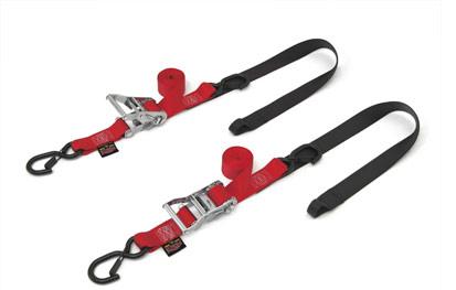 Powertye 30571-ST 1 1/2in. Fat Straps with Soft-Tye and Secure Hooks - Red