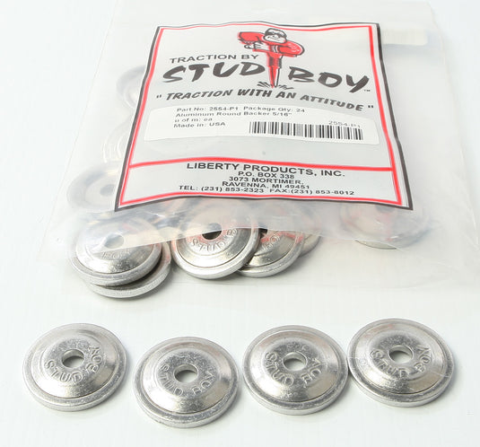 Stud Boy 2554-P1 Power Plate Round Backers - 24 Pack