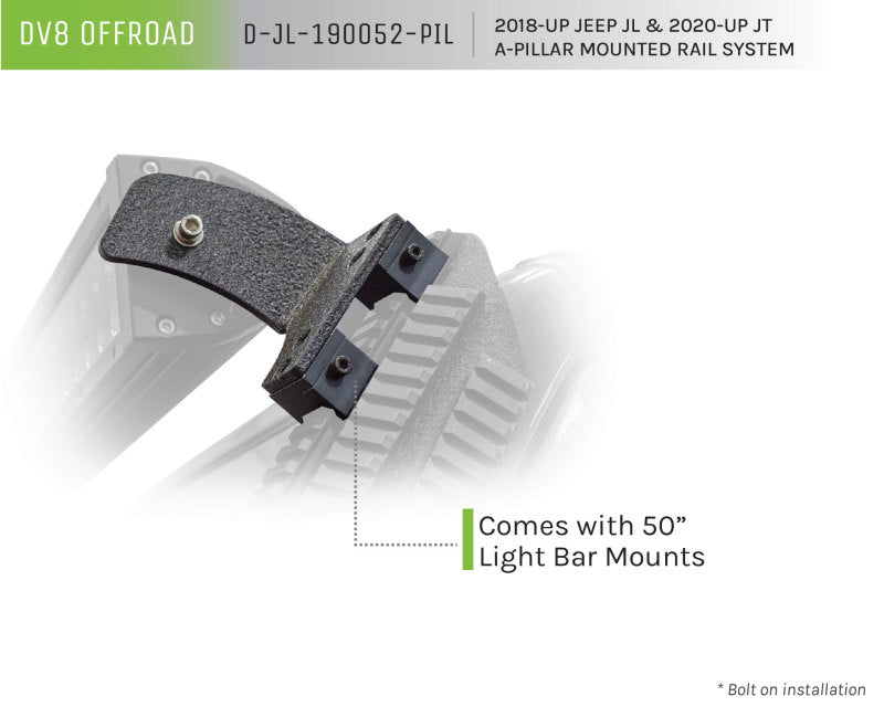 Load image into Gallery viewer, Dv8 Offroad D-JL-190052-PIL DVE Light Bar Mounts
