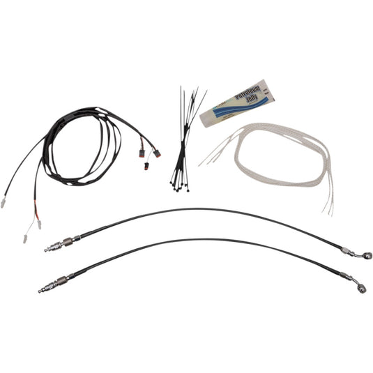 Fat Baggers, Inc. 109214-B EZ Install Handlebar Kit - Black Braided