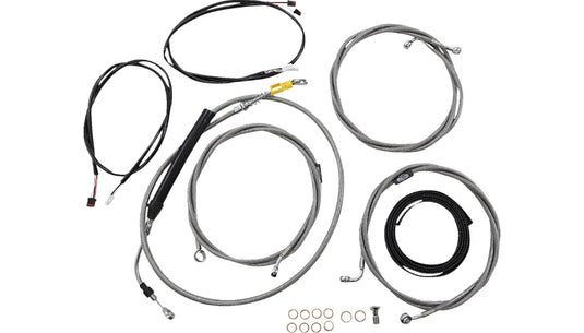 La Choppers LA-8058KT3-08 Complete Plug and Play Cable Kit - ABS - Stainless