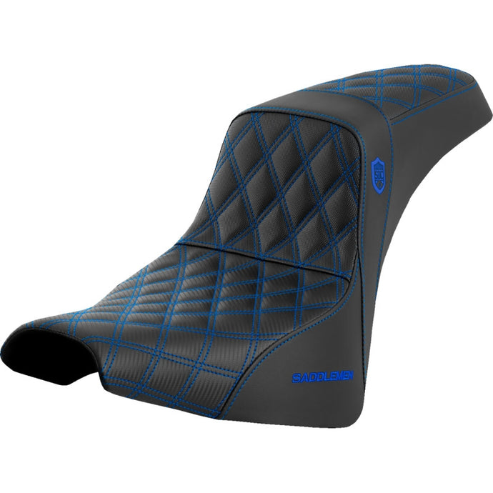 Saddlemen SC81830BLU Pro Series SDC Performance Gripper Seat without Drivers Backrest - Blue Stitching