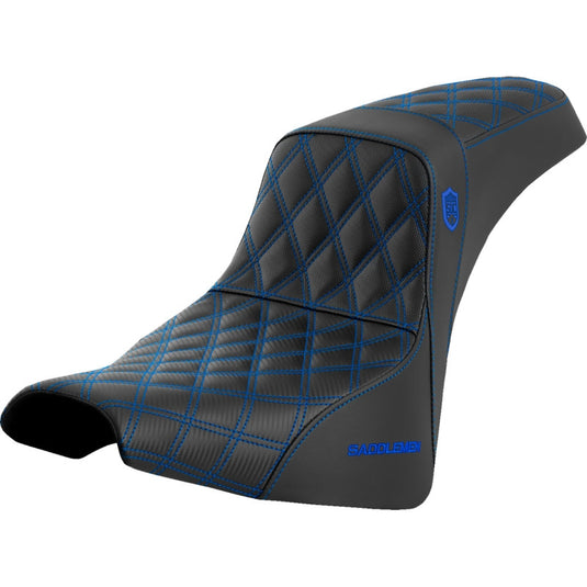 Saddlemen SC81830BLU Pro Series SDC Performance Gripper Seat without Drivers Backrest - Blue Stitching