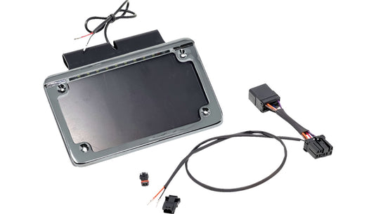 Namz NIBTH-C01 Illuminated Saddlebag License Plate Frame - Chrome Frame