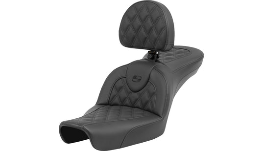 Saddlemen 896-04-182BR Roadsofa Lattice Stitch Seat - with Backrest