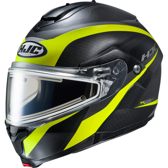 Hjc C91 Taly Snow Helmet with Electric Shield (XXX-Large, Semi-Flat Hi-Viz Yellow (MC-3HSF))