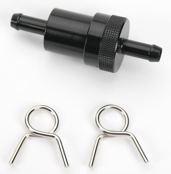 Emgo 14-34432 Aluminum Fuel Filter - 5/16in. - Black Anodized