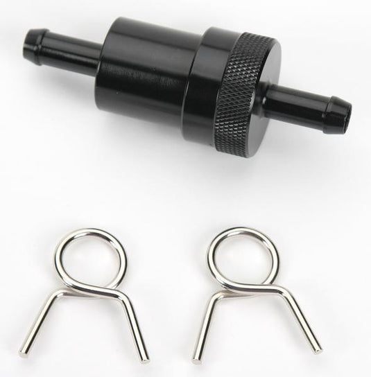 Emgo 14-34432 Aluminum Fuel Filter - 5/16in. - Black Anodized