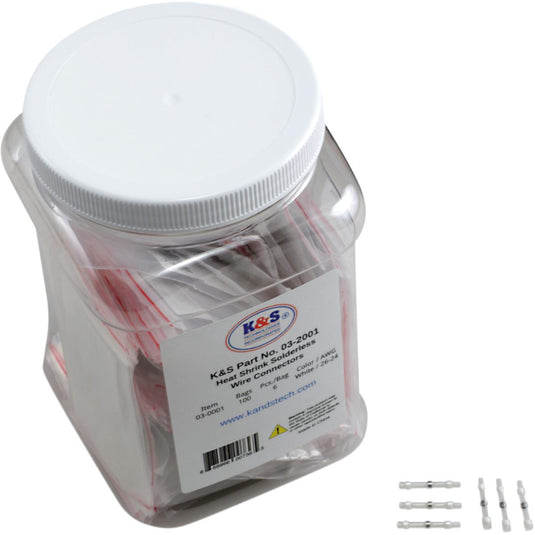 K&S Technologies 03-2001 Sordeless Wire Connector - White