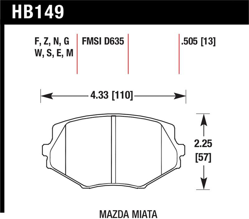 Load image into Gallery viewer, Hawk Performance HB149B.505 HAWK HPS 5.0 Brake Pad Sets
