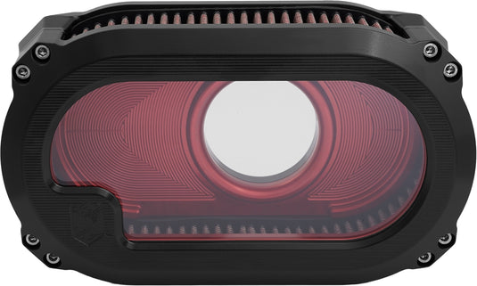 Kens Factory NXT-03BR Next Level Air Filter with Glass - Black/Red