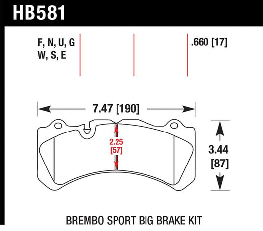 Hawk Performance HB581F.660 HAWK HPS Brake Pad Sets