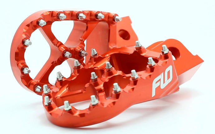 Flo Motorsports FPEG-795ORG Pro Series Footpegs - Orange