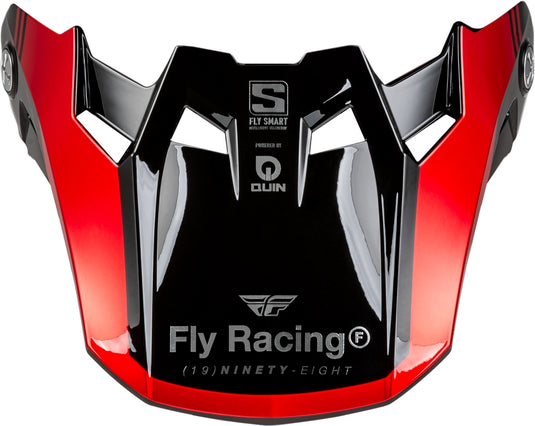Fly Racing Visor for Formula S Legacy Helmets - Red Carbon/Black - XL/2XL