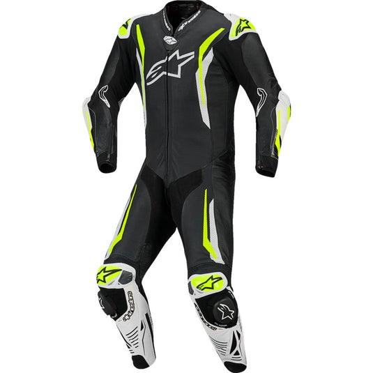 Alpinestars GP Tech v5 1-Piece Leather Suit (40, Black/White/Yellow Fluo)