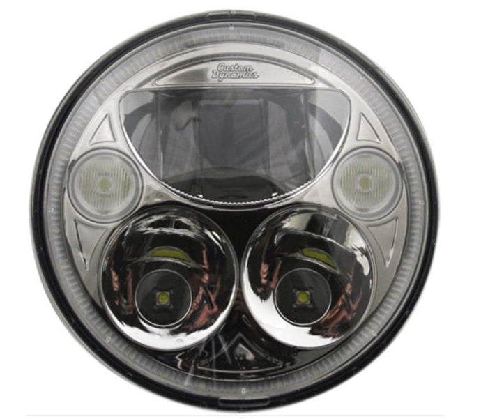 Custom Dynamics CDTB-7-C 7in. TruBeam LED Headlamps and Passing Lamps - Round - Chrome