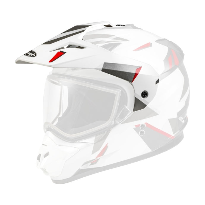 G-Max Visor with Screws for GM-11S Ripcord Helmets - White/Grey/Red