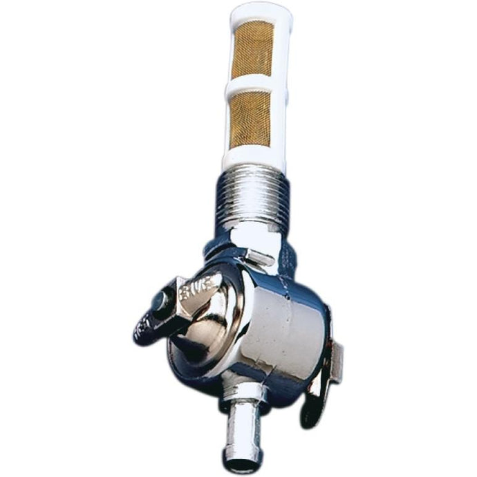 Drag Specialties DS-390214 Petcock  - Straight x 5/16in. Rib Spigot - Chrome