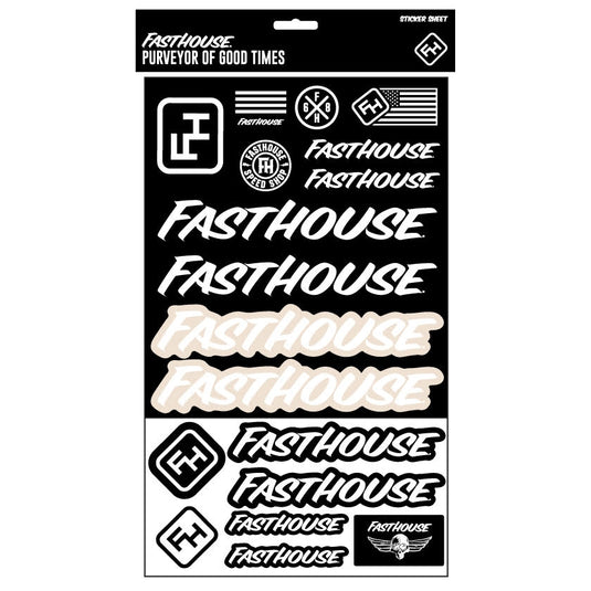 Fasthouse 3290-0200-00 B&W Sticker Sheet