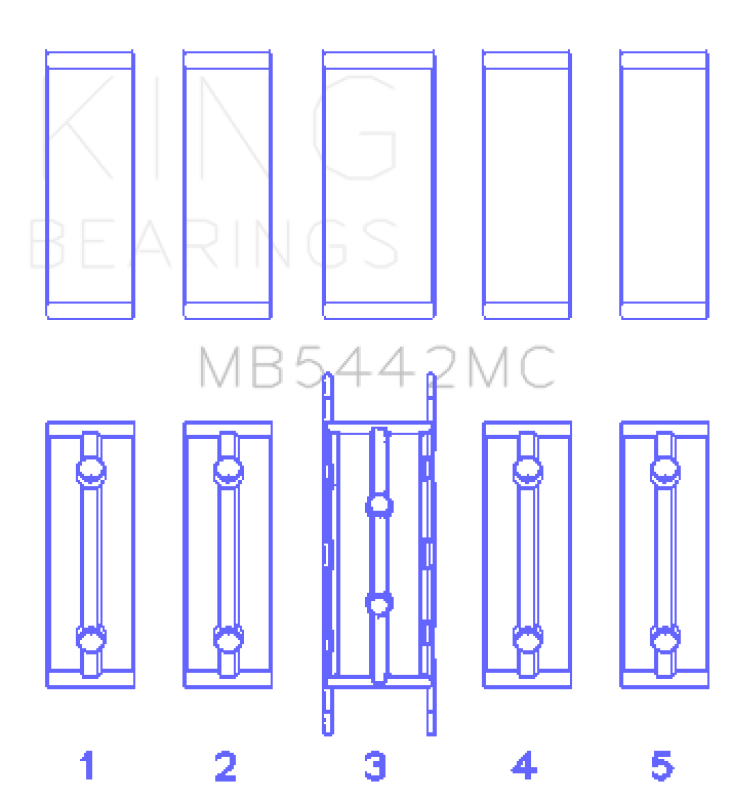 Load image into Gallery viewer, King Engine Bearings MB5442MC KING Performance Main Bearings
