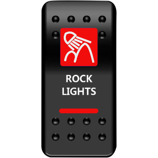 Moose Utility RCK-PWR-R On/Off Rocker Switch - Rock Light - Red
