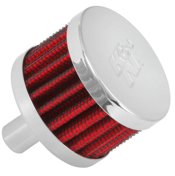 K&N Engineering 62-1015 Steel Base Crankcase Vent Filter - 1/2in. Vent - Rubber End Cap