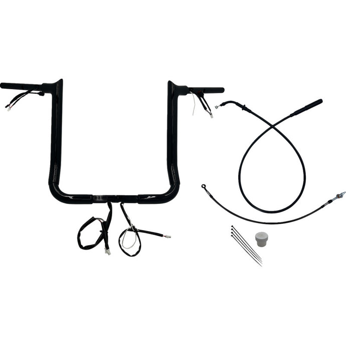 Fat Baggers, Inc. 849016-B 1-1/2in. EZ Install Pointed Top Handlebar Kit - Black