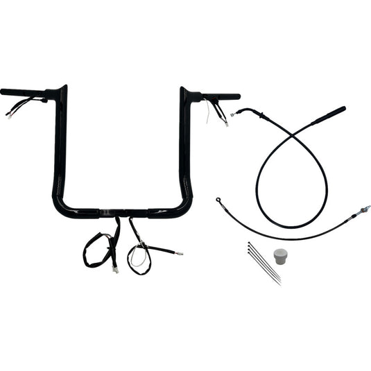 Fat Baggers, Inc. 849016-B 1-1/2in. EZ Install Pointed Top Handlebar Kit - Black