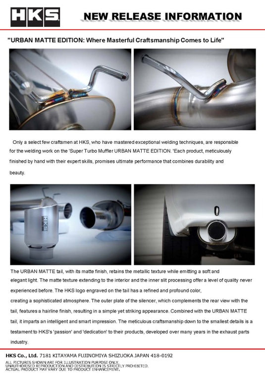 Hks 31029-AN012 HKS Exhaust - Super Turbo