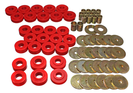 Energy Suspension 3.4111R ES Body Mounts - Red