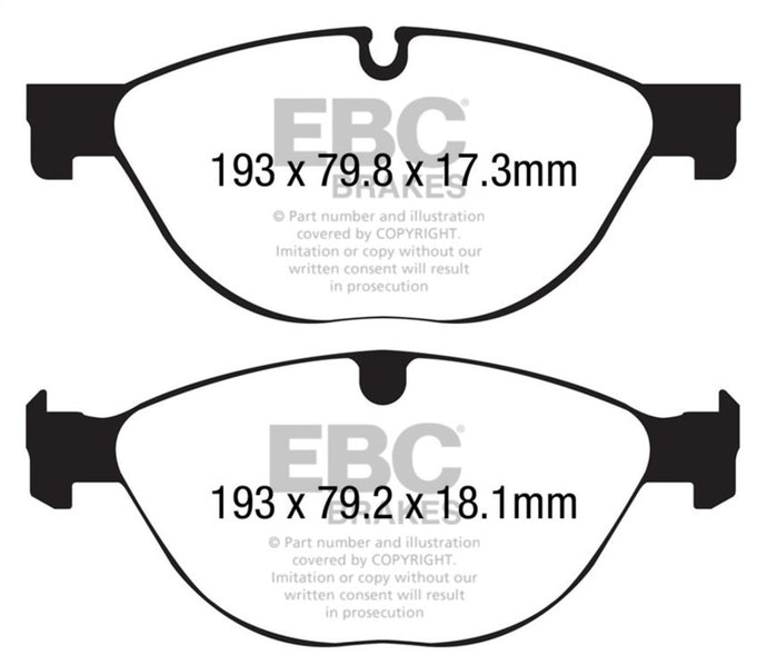 Ebc DP42191R EBC Yellowstuff Brake Pad Sets