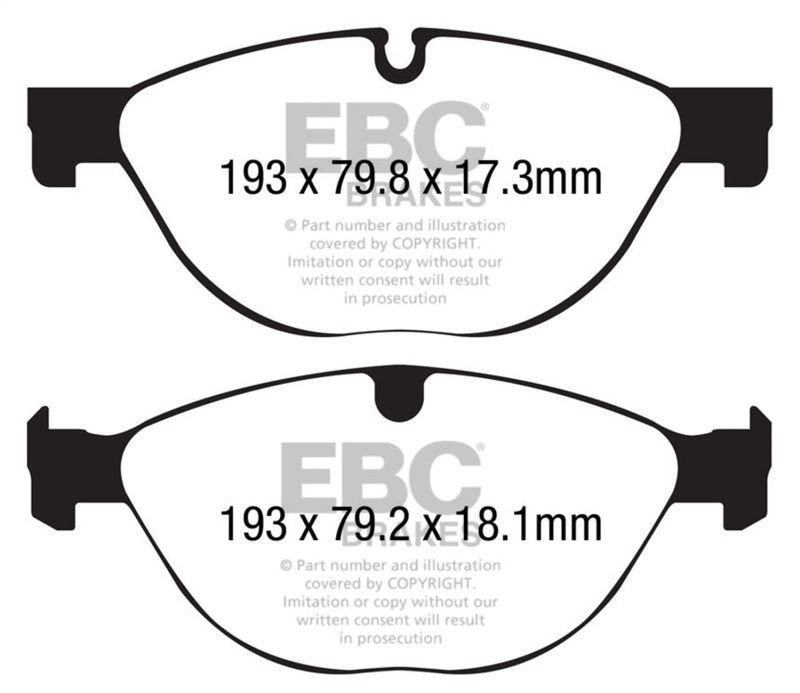 Load image into Gallery viewer, Ebc DP42191R EBC Yellowstuff Brake Pad Sets
