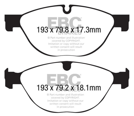 Ebc DP42191R EBC Yellowstuff Brake Pad Sets