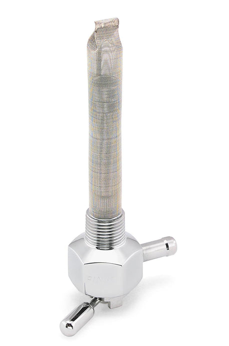 Pingel 6211-CH Power-Flo Petcock - 90deg. Outlet Facing Inward - Chrome