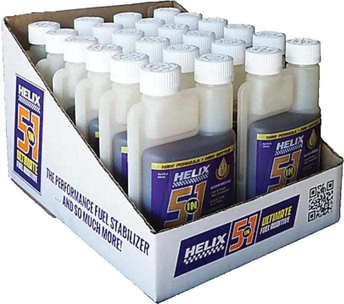 Helix Racing Products 911-1212 5 In 1 Fuel Additive 1 - 12 Pack of 8 Oz. Bottles
