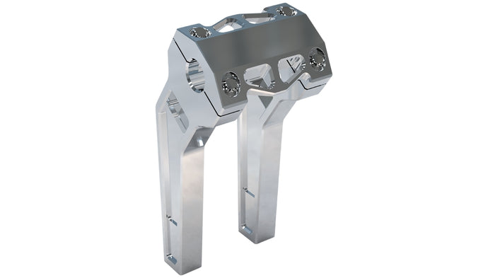 La Choppers LA-7471-08R 1in. Pullback Riser Kit - 8in. - Raw Aluminum
